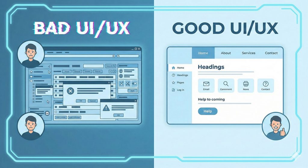 good vs bad ui ux